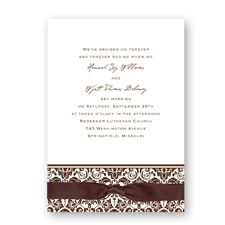 Band of Damask Wedding Invitation
