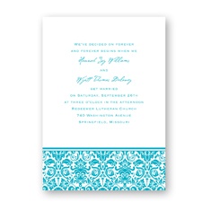 Band of Damask Wedding Invitation