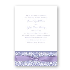 Band of Damask Wedding Invitation