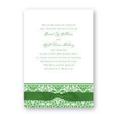 Band of Damask Wedding Invitation