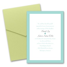 Bold Border Wedding Invitation with Pocket