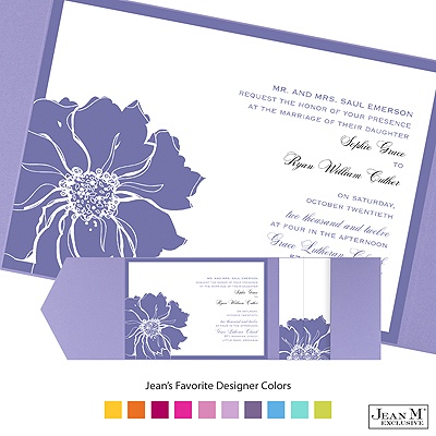 Floral Focus Pocket Invitation