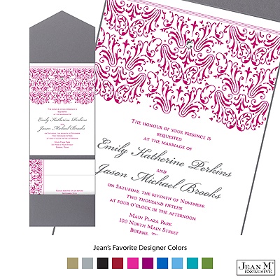 Elegant Filigree Pocket Invitation