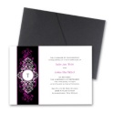 Layered Filigree Monogram Pocket Invitation - Amethyst