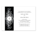 Layered Filigree Monogram Invitation - Stainless