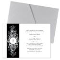 Layered Filigree Monogram Pocket Invitation - Stainless