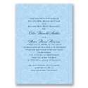 Two-Tone Damask Background Invitation - Cornflower