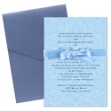 Two-Tone Damask Background Pocket Invitation - Cornflower