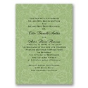 Two-Tone Damask Background Invitation - Cloverleaf