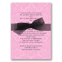 Two-Tone Damask Background Invitation - Fuchsia