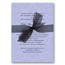 Damask Wedding Invitation - Orchid