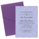 Two-Tone Damask Background Pocket Invitation - Orchid