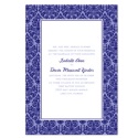 Two-Color Damask Border Invitation - Eggplant and Orchid