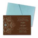 Mod Medallion Pocket Invitation - Espresso