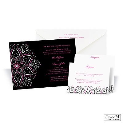 Mod Medallion Invitation - Fuchsia