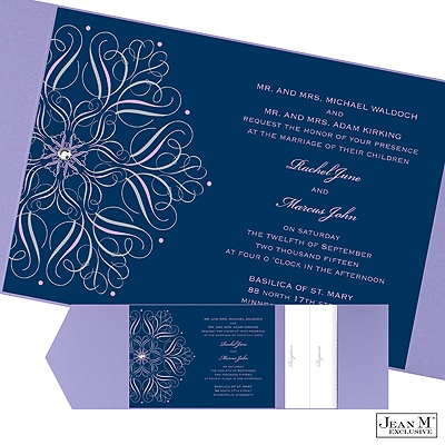 Mod Medallion Pocket Invitation - Freesia