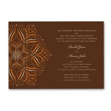 Mod Medallion Wedding Invitation - Champagne