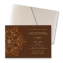 Mod Medallion Pocket Invitation - Champagne