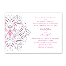 Mod Medallion Wedding Invitation - White