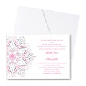 Mod Medallion Pocket Invitation - White