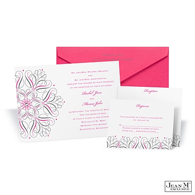Mod Medallion Invitation - White