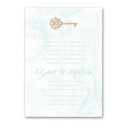 Key to My Heart Invitation - Aqua