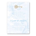 Key to My Heart Invitation - Cornflower