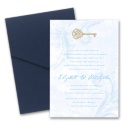 Key to My Heart Pocket Invitation - Cornflower