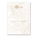 Key to My Heart Invitation - Champagne