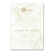 Key to My Heart Wedding Invitation - Olive