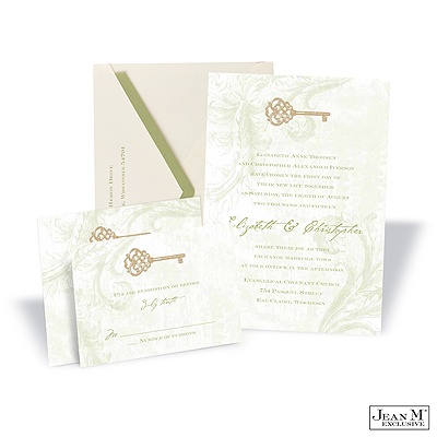 Key to My Heart Invitation - Olive