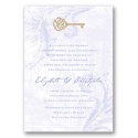 Key to My Heart Invitation - Orchid