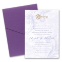 Key to My Heart Pocket Invitation - Orchid