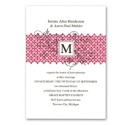 Blossoming Monogram Invitation - Merlot