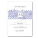 Blossoming Monogram Invitation - Orchid