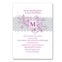 Blossoming Monogram Invitation - Stainless