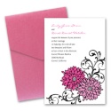 Retro Posies Pocket Invitation - Bubble Gum