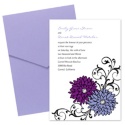 Retro Posies Pocket Invitation -  Grapevine