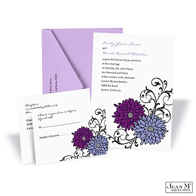 Retro Posies Invitation - Grapevine