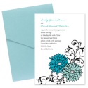 Retro Posies Pocket Invitation -  Palm