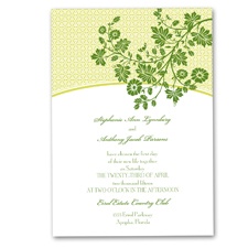Garden Trellis Wedding Invitation - Cloverleaf