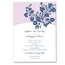 Garden Trellis Wedding Invitation - Midnight