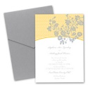 Garden Trellis Pocket Invitation - Marigold