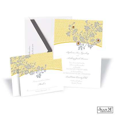 Garden Trellis Invitation - Marigold