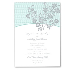 Garden Trellis Wedding Invitation - Stainless