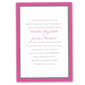 Bold Double Border Invitation -  Fuchsia