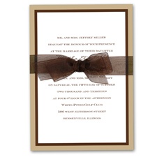 Bold Double Border Wedding Invitation -  Champagne