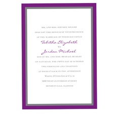 Bold Double Border Wedding Invitation - Grapevine