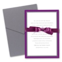 Bold Double Border Pocket Invitation - Grapevine