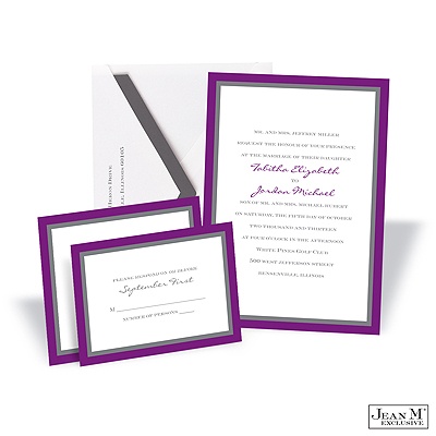Bold Double Border Invitation - Grapevine